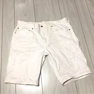 Levis 511 Bermuda Jean Shorts White Denim Cotton Stretch Levi Strauss Size 34